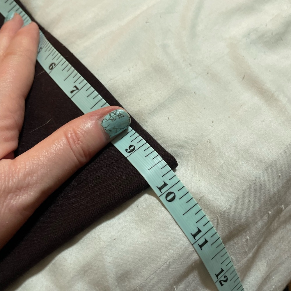 Karen Kane brown pant wide Leg 4 polyester rayon spandex side pockets belt loops - Picture 11 of 11